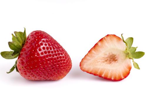 strawberry and strawberry slice